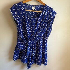 Anthropolotie EDME & ESYLLTE BRAND SIZE 10 ROYAL BLUE TOP
